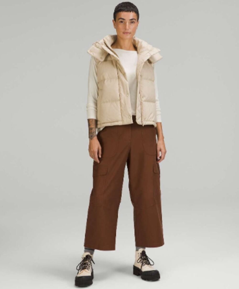 Lululemon Light Utilitech Cargo Pocket High Rise Crop Pants- 32 - Brown - NWT